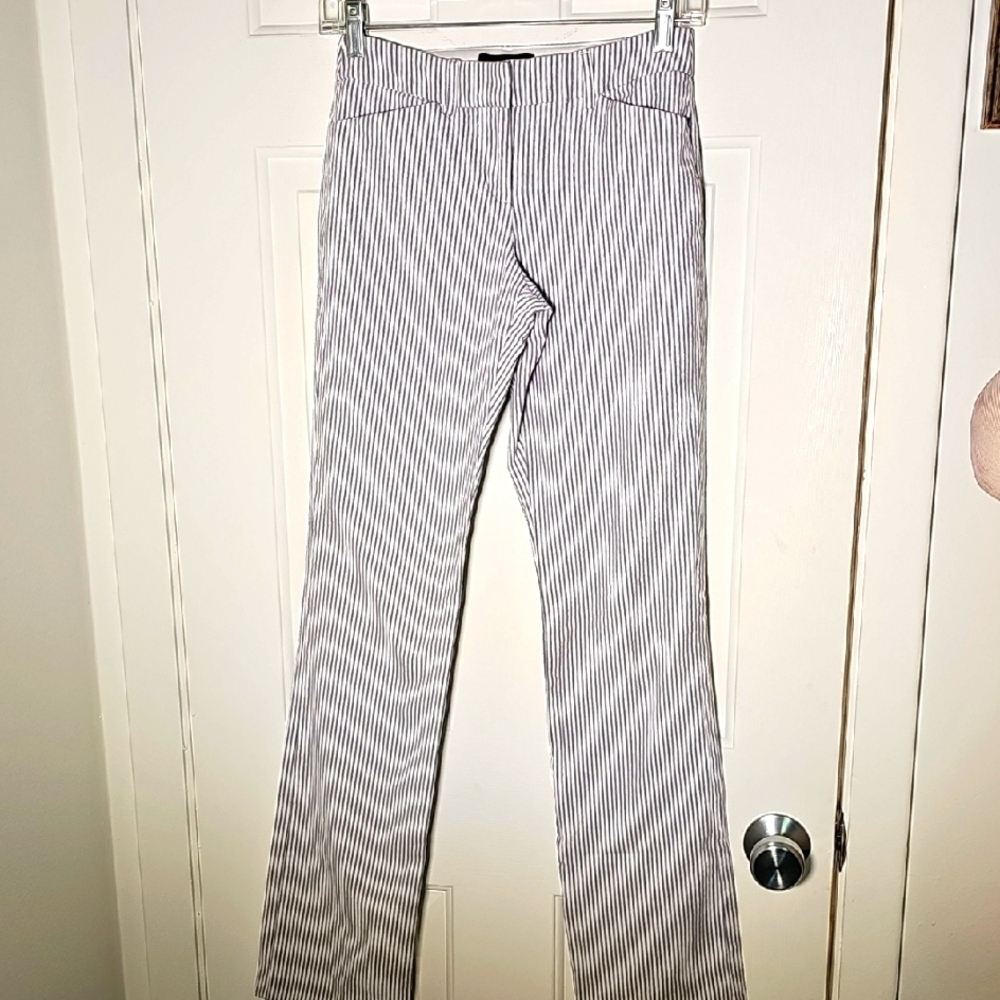 Striped Blue and White Women's Pants By EXPRESS. SZ 00L COTTON